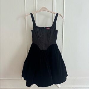 Staud Sleeveless Black Corset Dress